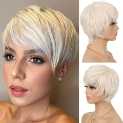 24 Cm Short Pixie Cut Wigs For Women Glueless Wear And Go Wigs
