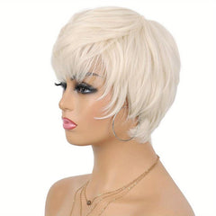 24 Cm Short Pixie Cut Wigs For Women Glueless Wear And Go Wigs