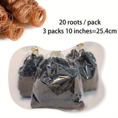 3 Pack 10 Inch Jumpy Wand Curl Crochet Hair Extensions for Women