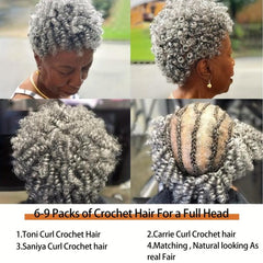 3 Pack 10 Inch Jumpy Wand Curl Crochet Hair Extensions for Women