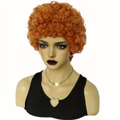 Short Orange Spiral Curly Women's Ice Spice Cosplay Wig & Wig Cap