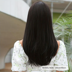 Long Straight Wigs With Bangs 50 8 Cm Soft Synthetic Wigs For Women