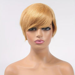 Short Bob Human Hair Wigs Pixie Cut Straight Wigs For Women