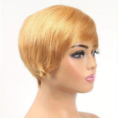 Short Bob Human Hair Wigs Pixie Cut Straight Wigs For Women