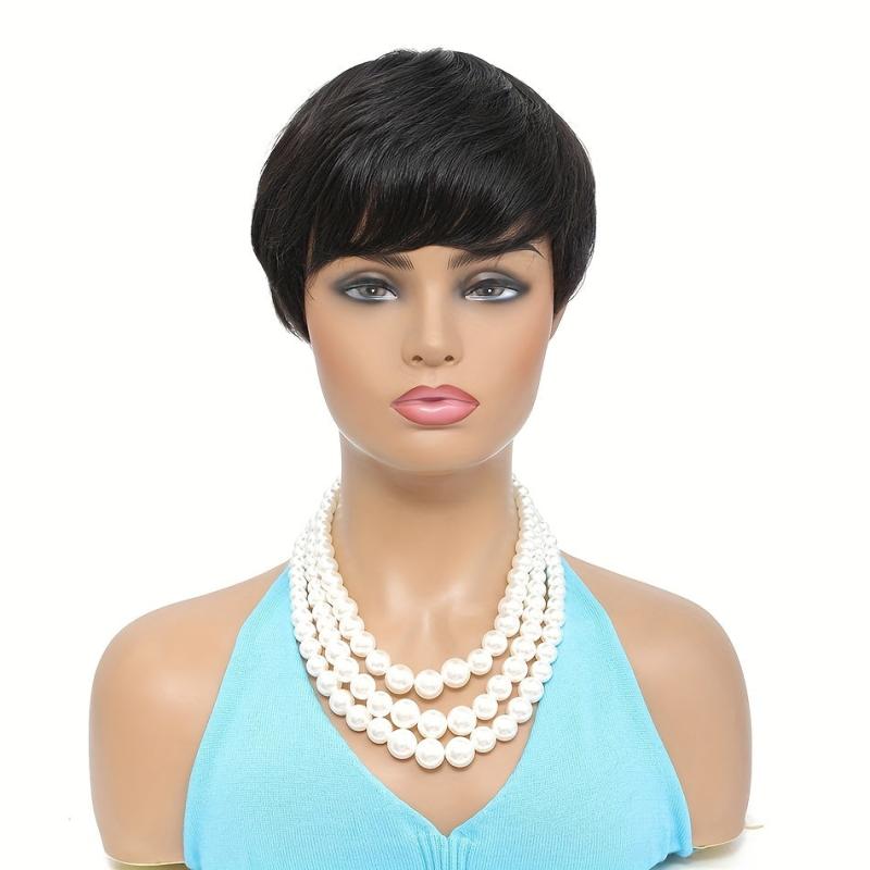 Short Bob Human Hair Wigs Pixie Cut Straight Wigs For Women