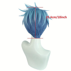 Short Straight Synthetic Fiber Cosplay Wig for Game Anime Party Use