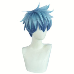 Short Straight Synthetic Fiber Cosplay Wig for Game Anime Party Use
