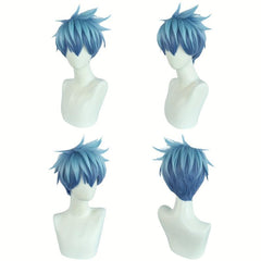 Short Straight Synthetic Fiber Cosplay Wig for Game Anime Party Use
