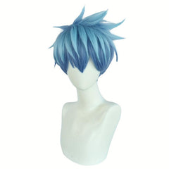 Short Straight Synthetic Fiber Cosplay Wig for Game Anime Party Use