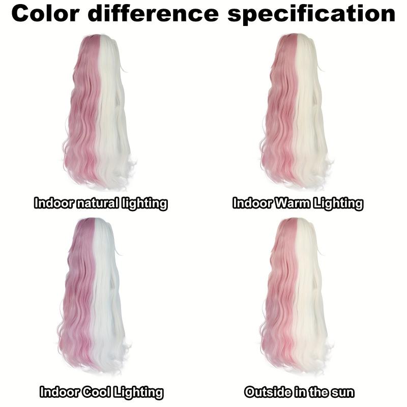 Long Wavy Pink Anime Cosplay Wig + Wig Cap