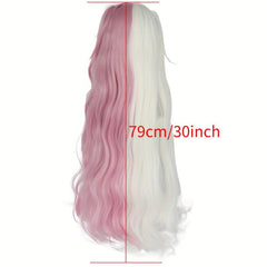 Long Wavy Pink Anime Cosplay Wig + Wig Cap