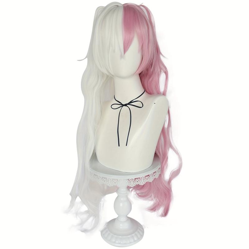 Long Wavy Pink Anime Cosplay Wig + Wig Cap