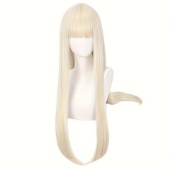 Long Straight Synthetic Wig With Bangs for Halloween Cosplay Party