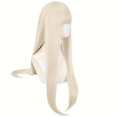 Long Straight Synthetic Wig With Bangs for Halloween Cosplay Party