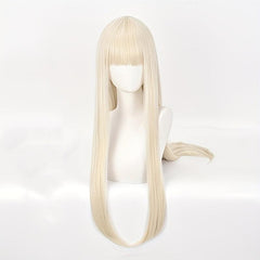 Long Straight Synthetic Wig With Bangs for Halloween Cosplay Party