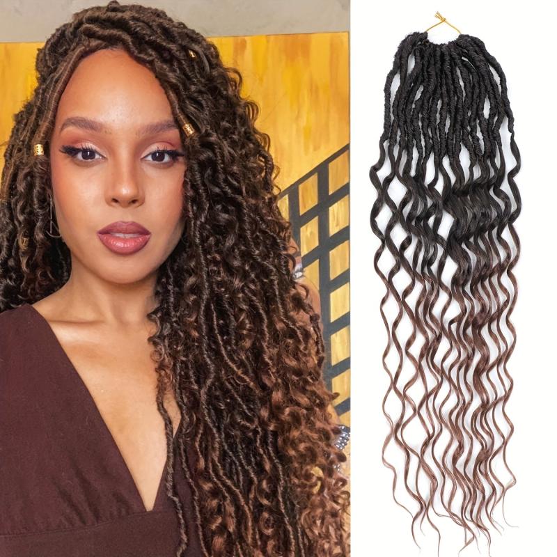 60 96 Cm Goddess Locs Crochet Hair Soft Faux Locs Crochet Braids For Women