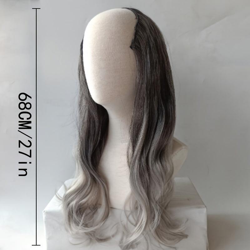 Ombre Wavy Hair Pieces Clip In Extensions Natural Look