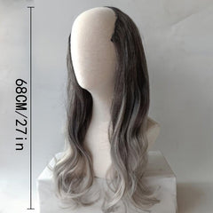 Ombre Wavy Hair Pieces Clip In Extensions Natural Look
