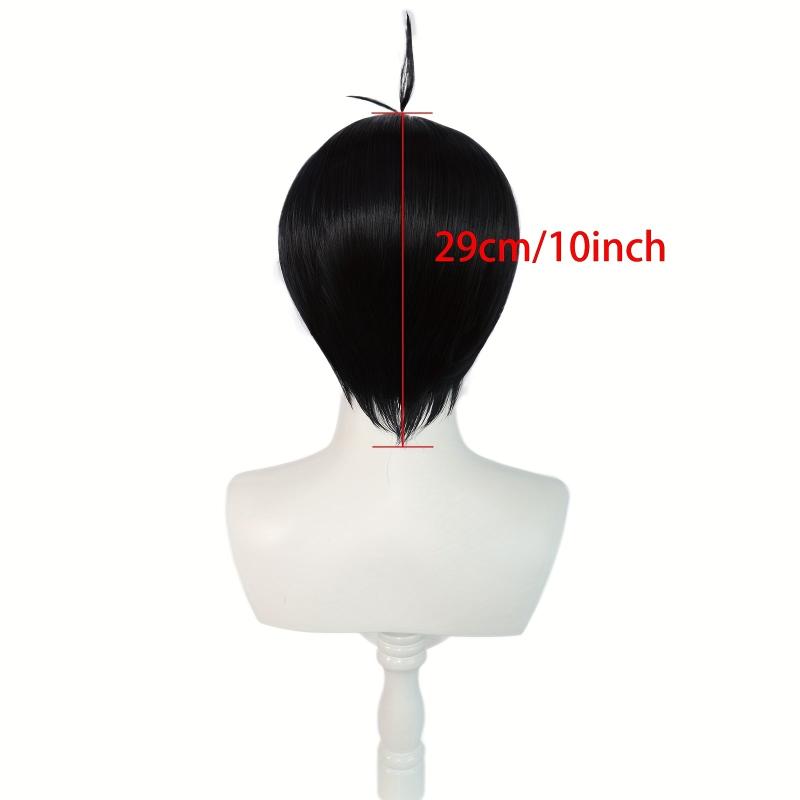 Short Navy Straight Cosplay Wig with Wig Cap