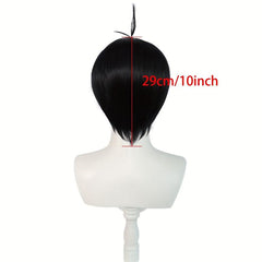 Short Navy Straight Cosplay Wig with Wig Cap