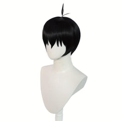 Short Navy Straight Cosplay Wig with Wig Cap