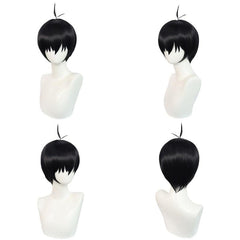 Short Navy Straight Cosplay Wig with Wig Cap