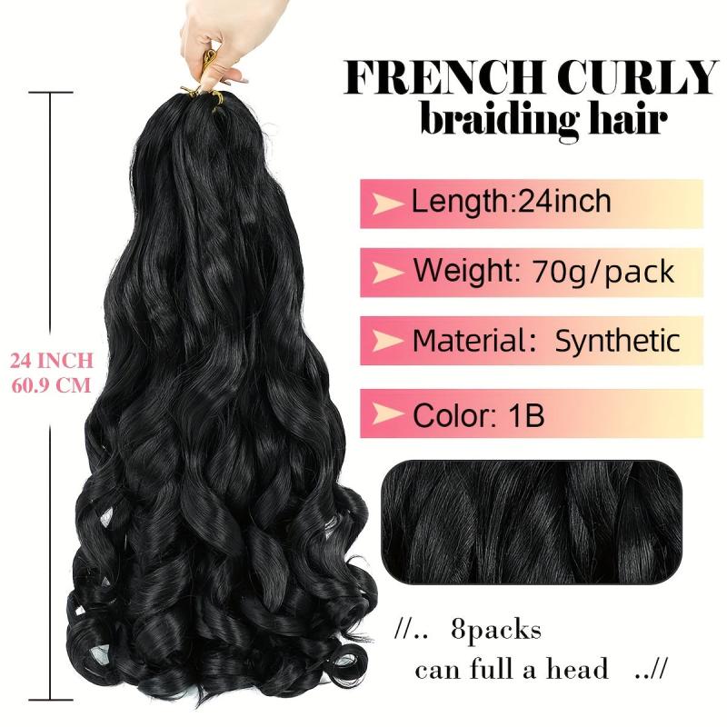 French Curly Braiding Hair Extensions 60-96cm Pack of 1