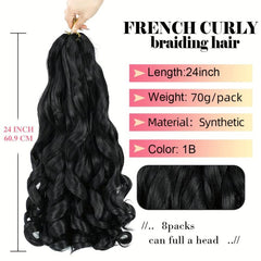 French Curly Braiding Hair Extensions 60-96cm Pack of 1