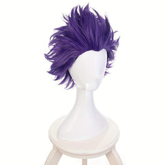 Anime Cosplay Wig Purple Spiky Short Hair Halloween Party Role Play Wigs