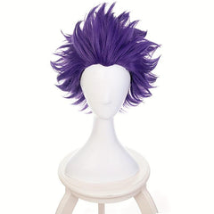 Anime Cosplay Wig Purple Spiky Short Hair Halloween Party Role Play Wigs