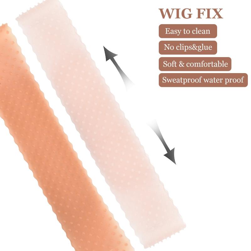 2 Pcs Silicone Wig Grips Non Slip Seamless Elastic Wig Band