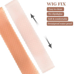 2 Pcs Silicone Wig Grips Non Slip Seamless Elastic Wig Band