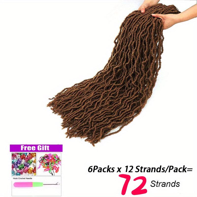 6 Pack 91 44 Cm Locs Crochet Curly Hair Extensions Pre Looped Synthetic Braids