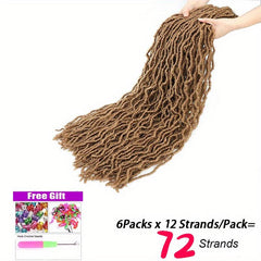 6 Pack 91 44 Cm Locs Crochet Curly Hair Extensions Pre Looped Synthetic Braids