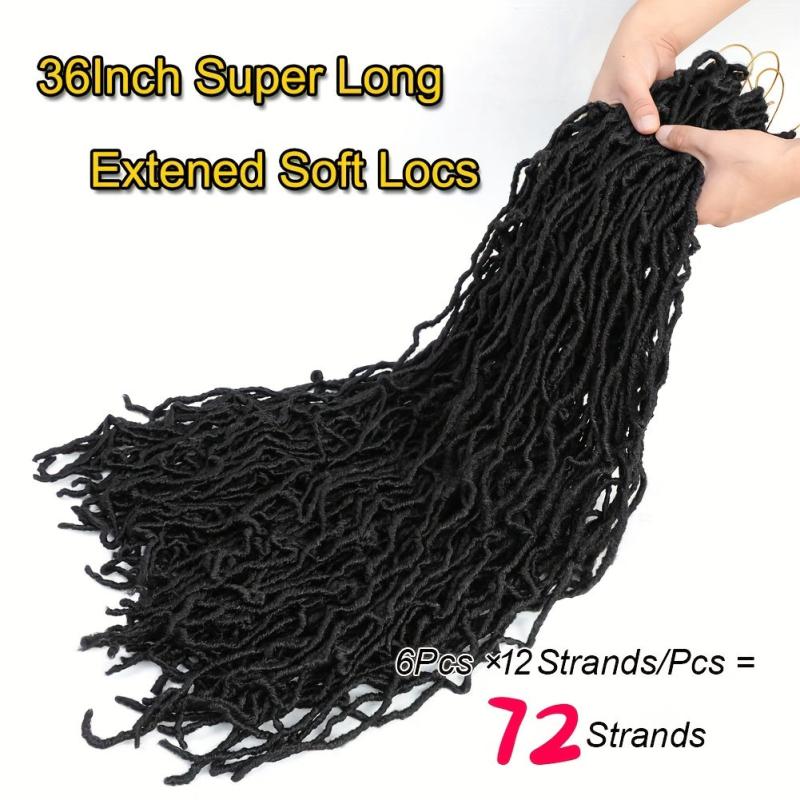 6 Pack 91 44 Cm Locs Crochet Curly Hair Extensions Pre Looped Synthetic Braids