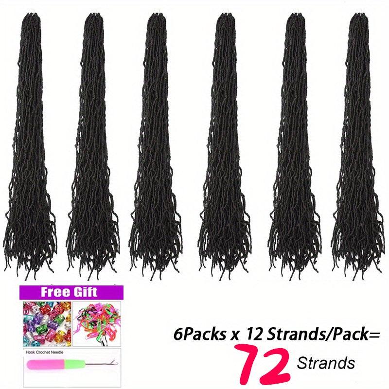 6 Pack 91 44 Cm Locs Crochet Curly Hair Extensions Pre Looped Synthetic Braids