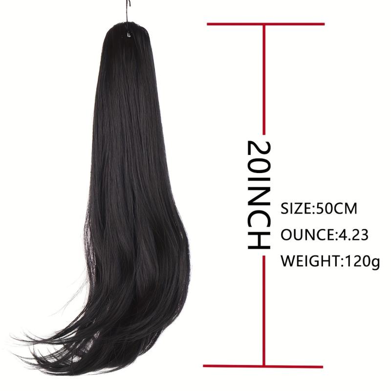 Bouncy Ponytail Extensions 8cm Claw Clip Natural Synthetic Hair for Women Girls