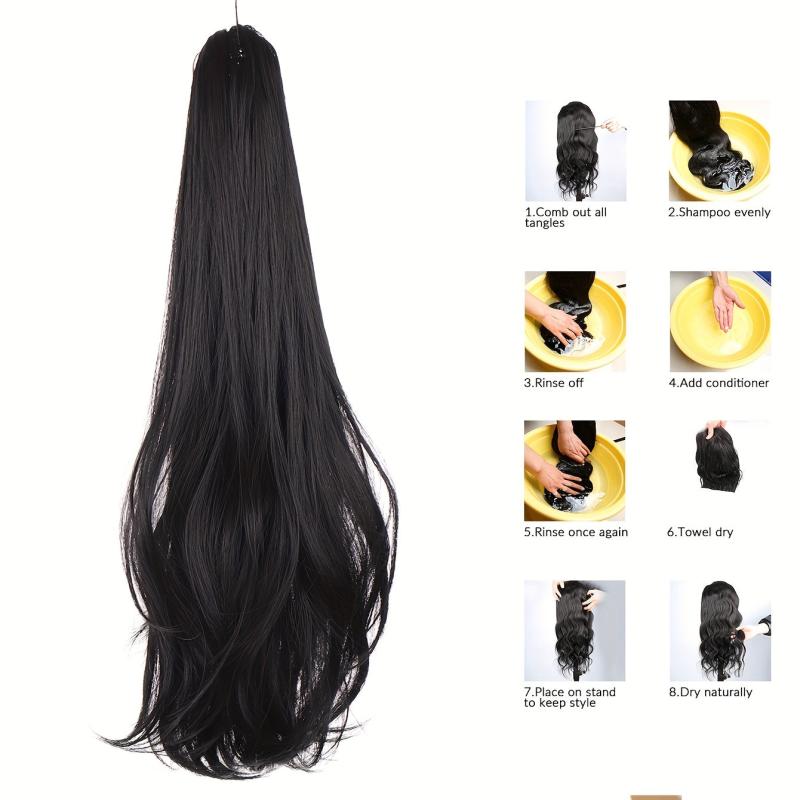 Bouncy Ponytail Extensions 8cm Claw Clip Natural Synthetic Hair for Women Girls