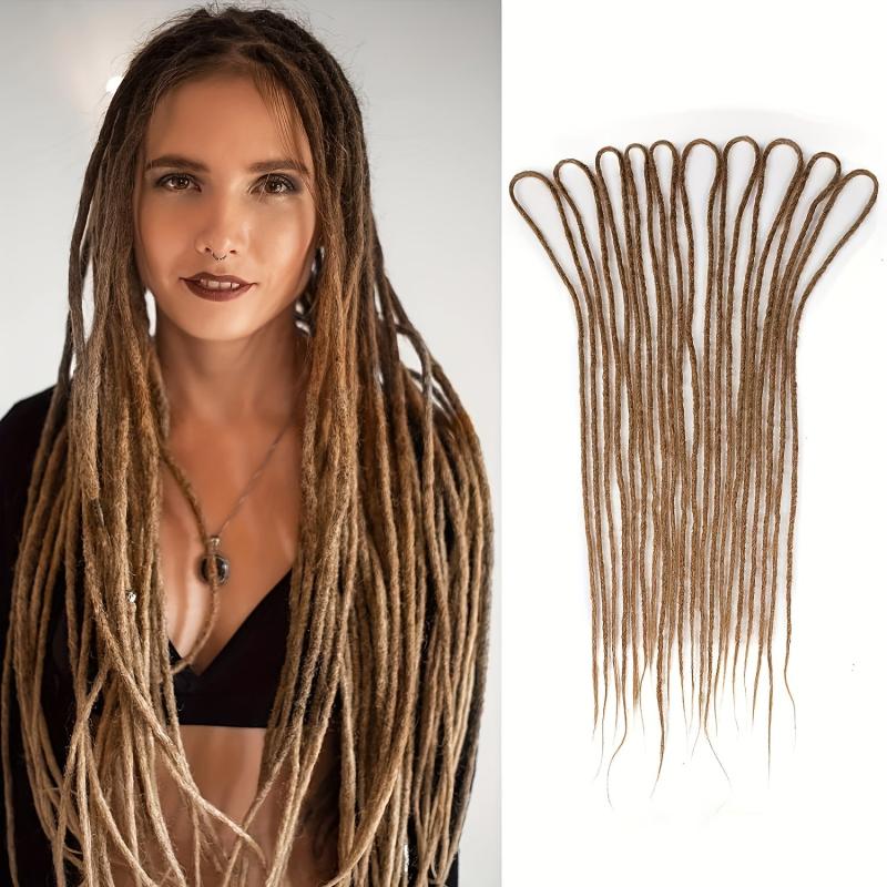 10 Strands Double Ended Dreadlock Extensions Blonde 60-96 Cm