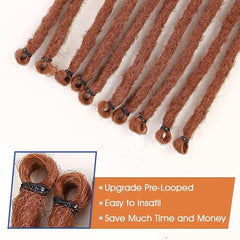 10 Strands Double Ended Dreadlock Extensions Blonde 60-96 Cm