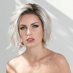 Short Curly Layered Wig Natural Synthetic Wigs for Parties