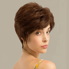 Heat Resistant Pixie Cut Short Layered Wig for Women Synthetic Hair