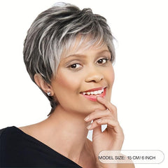 Short Pixie Cut Wig with Bangs Synthetic Wig for Women
