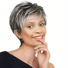 Short Pixie Cut Wig with Bangs Synthetic Wig for Women