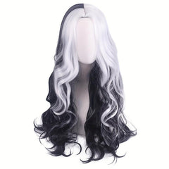 Rainbow Long Straight Wig Synthetic Wig With Bangs Cosplay Wig For Halloween
