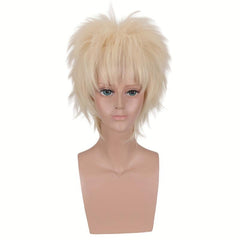 Red Hair Short Straight Wig For Boy Cosplay