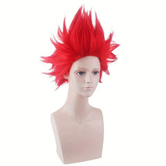 Red Hair Short Straight Wig For Boy Cosplay