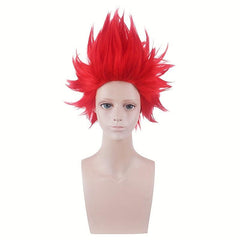 Red Hair Short Straight Wig For Boy Cosplay