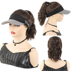 Ponytail Wig Baseball Cap With Hair Adjustable Hat