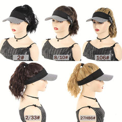 Ponytail Wig Baseball Cap With Hair Adjustable Hat